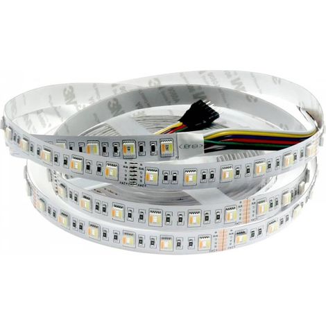 IluminaShop - Tira LED 75W 24v DC SMD2835 60 LED/m 15W/m IP65 RGB+CCT (5 metros)  RGB+3000+4000+6000 (1/3)