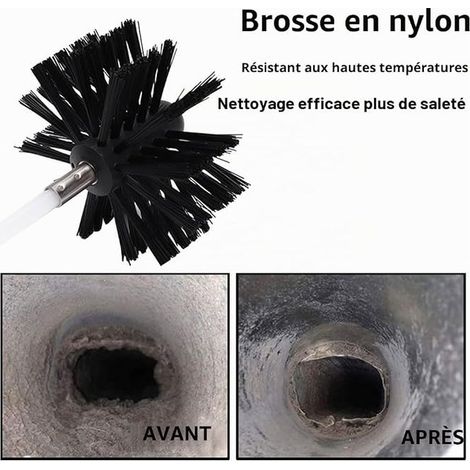 Kit de Broussailles de Nettoyage de Cheminée Ensemble Brosse Cheminée