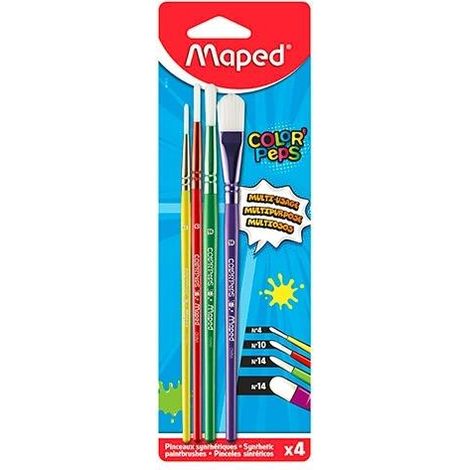 Set di 4 pennelli sintetici Maped - Colorpeps