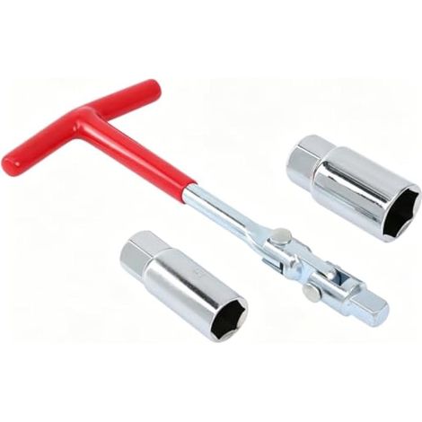 Clé à douille à bougie d'allumage avec poignée en T de 16 mm et 21 mm pour motos, tondeuses à gazon et petits véhicules à moteur, etc (1/5)