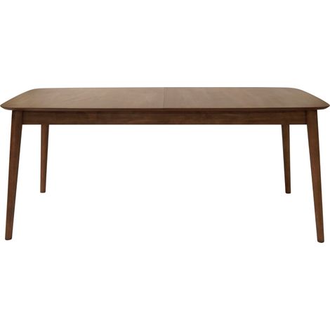 Hellin – Table de salle à manger extensible papillon – Noyer – Design intemporel – Accueille jusqu'à 8 personnes – Idéale pour repas en famille