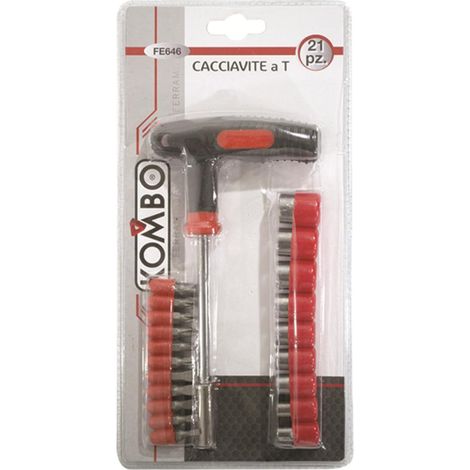 Giravite a T 5X125mm 9 Punte Bussola e 11 Punte Assortite