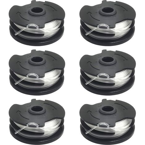 Paquete de 6 bobinas de repuesto de hilo para desbrozadora, 8,3 m x 1,65 mm, para desbrozadoras inalámbricas LIDL Parkside PRTA 20-Li A1, B2, C3, PRT 550 A1, A3, PRT 300 A1. (1/5)