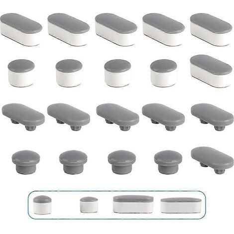 10 Toilettensitzpuffer, universelle Gummipuffer für Toilettendeckel, jeweils mit 2 Stärken von TPE-Pads (2 Höhen) (1/5)