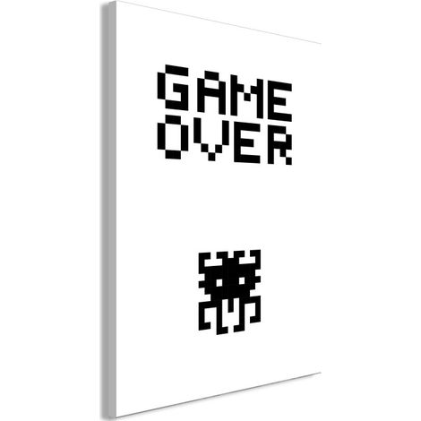 Tableau Imprimé "Game Over" 60 x 90 cm (1/2)