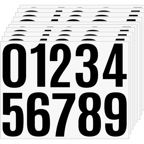 Reflective Number Stickers Labels for Mailbox, Door, Outdoor, Numbers Vinyl (Black, 4 inch) (1/4)