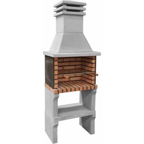 Barbecue encastrable Iberia Plus 69 x 47 x 190 cm avec grille 56 x 35 cm  Barbecue en béton et brique pour jardin (1/5)