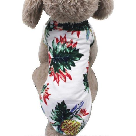 Vestido de mascota estilo camisa hawaiana veraniega para la playa (1/5)