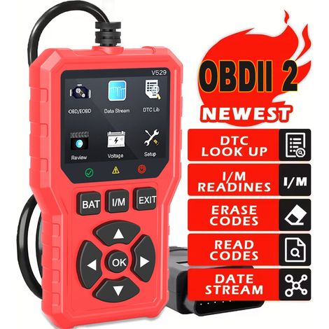 Outil de diagnostic OBD2 : outil professionnel de lecture des codes moteur et de diagnostic des données en temps réel (1/4)