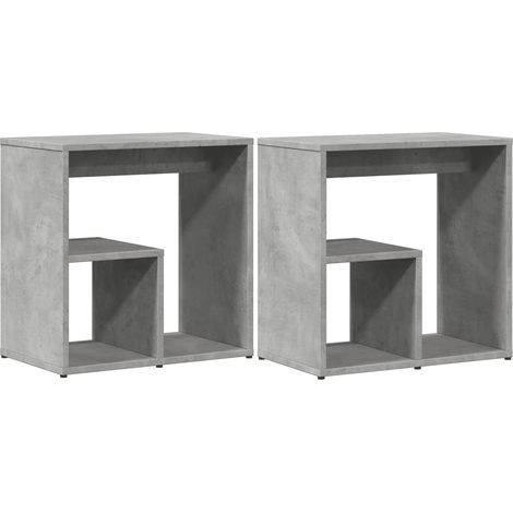 Maison Exclusive - Tavolini 2pz Grigio Cemento 50x30x50 cm in Legno Multistrato