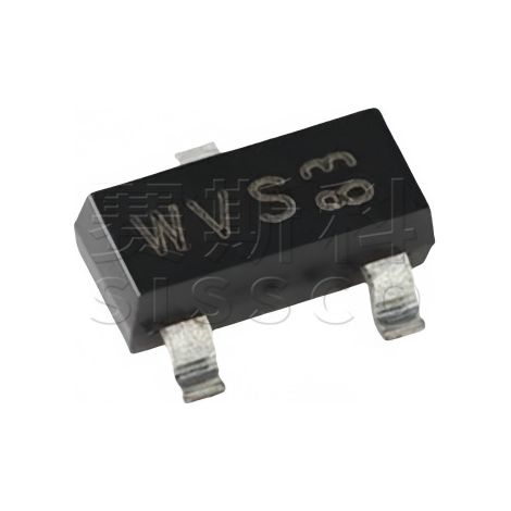 P-channel MOSFET electronic component, surface mount, silkscreened, SOT-23 format, Ansys BSS84AK,215 (5 units).