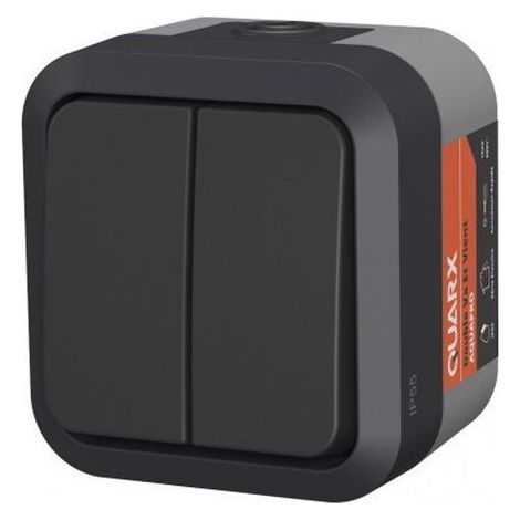 Schalter quarx aqua pro doppelt IP55 250V 10A