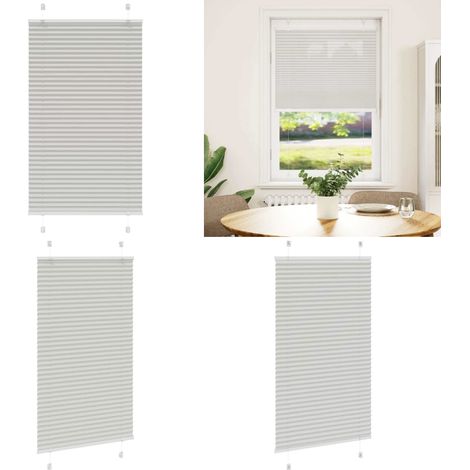 Store plissé gris clair 70x150 cm largeur du tissu 69,4 cm - Store gris - Store plissé (1/5)
