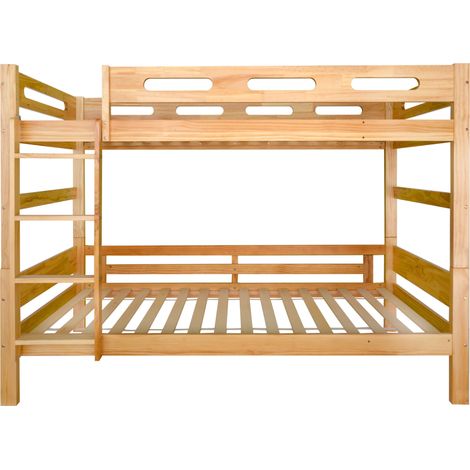 Letto a castello 90x200 cm divisibile in 2 letti singoli pino e MDF naturale MODENUIT (1/5)