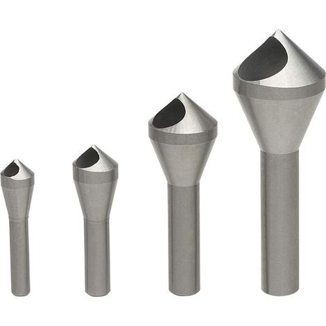 Foret A Chanfreiner - 4 Pièces - Acier Rapide HSS 4241 - Diamètres 2-5 mm 5-10 mm 10-15 mm 15-20 mm - Pour Bois Aluminium Plastique (1/5)