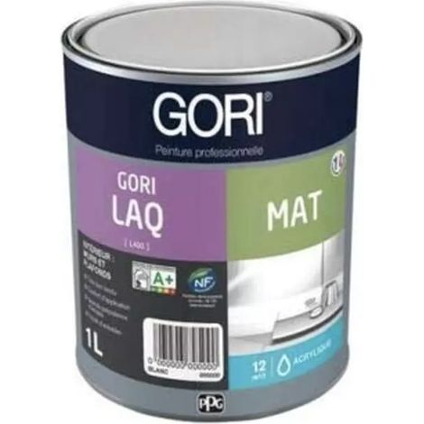 Peinture mat GORI LAQ Blanc 1 L
