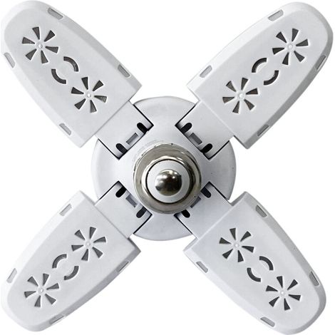 Plafonniers LED pour garage - 38 W, 6 000 lm, 6 500 K, culot E27/E26, avec 4 panneaux orientables, pour garages, ateliers, intérieur, extérieur, entrepôts, éclairage complet de la surface (1/5)