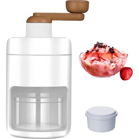 Rompehielos manual – Con manivela, cubo de hielo, portátil para cocina/bar (1/5)