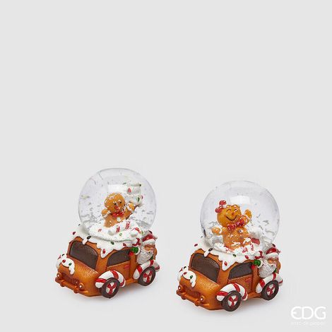 EDG Enzo De Gasperi Sfera Acqua Natale Biscotto Marzapane H 7 Cm D 4,5 Cm Ass. Multicolor 1 Pz (1/3)