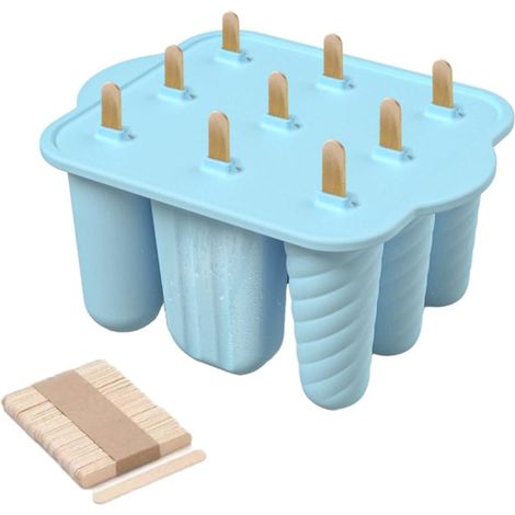 Moule glace bâtonnets silicone bleu