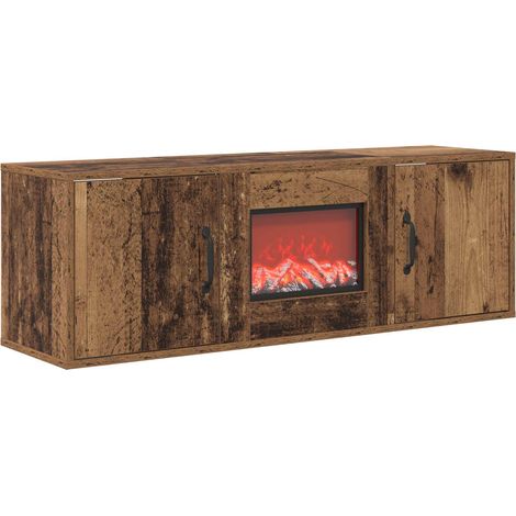 Electric Fireplace Old Wood 110 x 30 x 36.5 cm Engineered wood vidaXL (1/5)