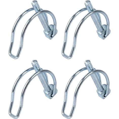Lot de 4 goupilles de Verrouillage d'arbre en Forme de D 6 x 45 mm en Acier Inoxydable 316 pour remorques agricoles, attelages de pelouse et Jardin (1/5)