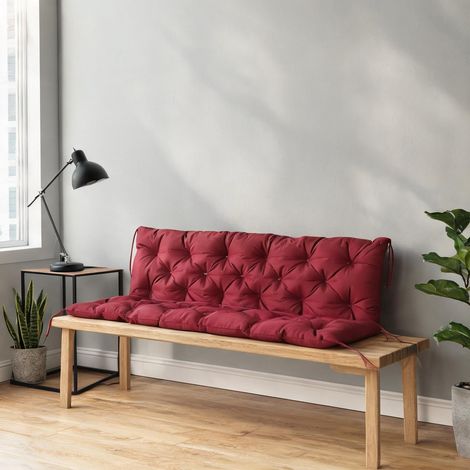Rouge coussin de banc 3 places 150 cm en polyester rot (1/5)