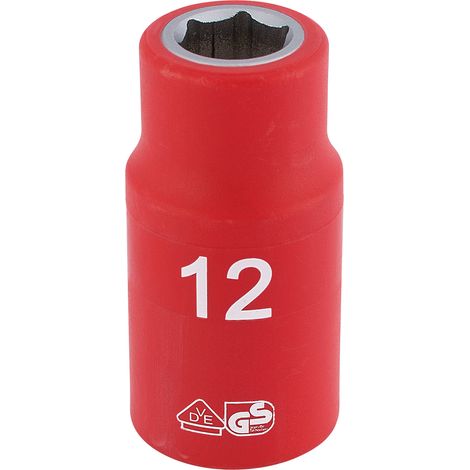 Draper 31785 Draper Expert Fully Insulated VDE Socket, 1/2"" Sq. Dr., 12mm