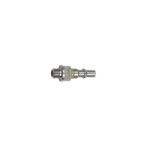 Riegler Unverwechselbarer Nippel NW 6, ISO 6150 C, G 1/4 AG, gelb