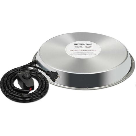 Base chauffante pour abreuvoirs à volailles en métal et plastique, Base chauffante pour abreuvoirs à volailles en métal et plastique, Abreuvoir extérieur pour poules (1/5)