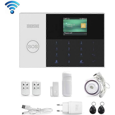 PG-105-GSM GSM/GPRS + WLAN Intelligentes Alarmsystem mit Touch-Tastatur, LCD-Bildschirm und RFID-Funktion (1/4)