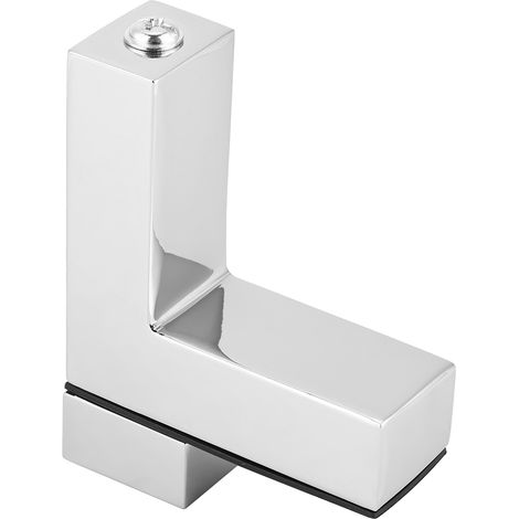 4 pièces supports muraux en verre et bois, étagères clips type F, kit fixation chevilles (01) (1/5)