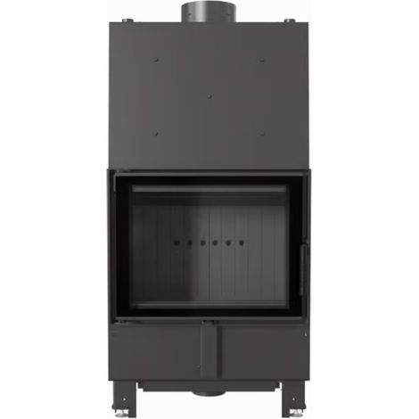 Kratki Wasserführender Kamineinsatz LUCY 12 kW BLACK Ø 200 Hausheizung Kamin (1/5)
