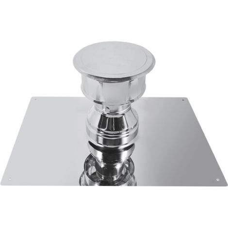 Kit finitura canna fumaria superiore - Modello Apollo - Per stufe a pellet - Acciaio inox - Ø100 350/500 JONCOUX