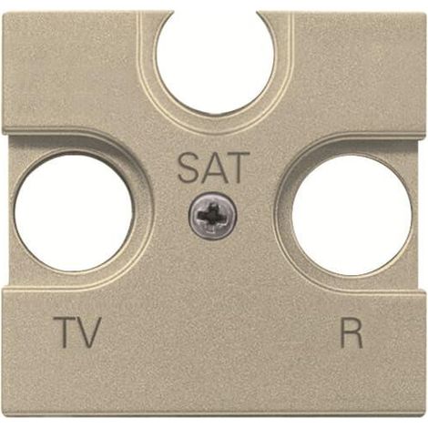 Zenit Enjoliveur Tv/R/Sat Terminale 2 Modules Champagne 2CLA225200N1901 ABB N2252CV