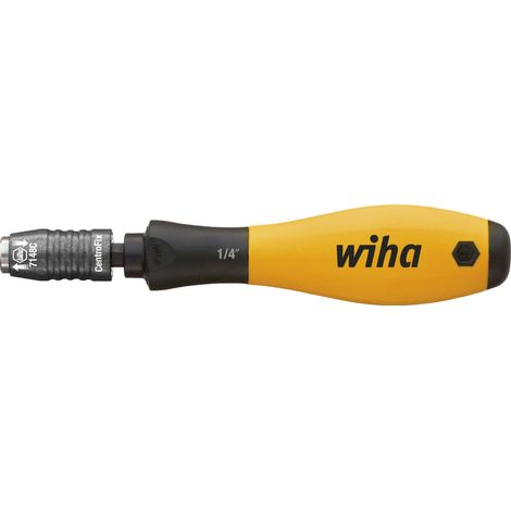Wiha Destornillador con portabits SoftFinish® ESD, con bloqueo mecánico de 1/4" 38 mm (32161)