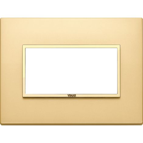 VIMAR - 21654.G10 Placa 4M en oro satinado