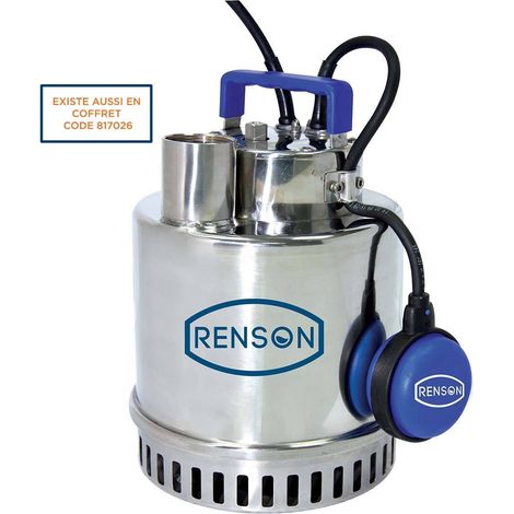 POMPE DE RELEVAGE 230V 0,75KW INOX EAUX PEU CHARGEES RENSON (1/2)