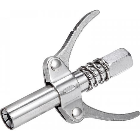 ugello per pompa di grasso, attacco rapido per pistola per grasso, 10.000 psi, ugello di presa per raccordi conici per grasso e tutti i tipi di presse per grasso. (1/4)