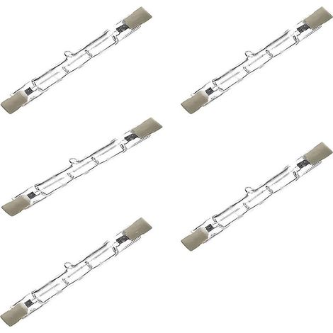 Lot de 5 ampoules halogènes R7S 78 mm 80 W 230 V blanc chaud 2700 K, type J, projecteurs adaptés aux travaux (1/5)