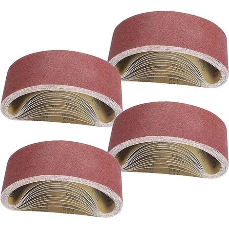 Sanding Belts 75x457 Sandpaper for Sanding Belts Aluminium Oxide Sandpaper Metals Sanding Polishing Remove Rust Grit 80/120/150/240/400 (1/4)