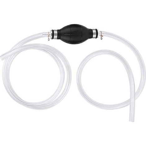 Handwasserpumpe, Handsaugpumpe, Flüssigkeitsförderpumpe, manuelle Saugpumpe für Benzin, Gas, Öl, Wasser und Kraftstoff mit 2 umweltfreundlichen Schläuchen (10 mm)