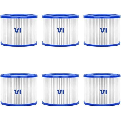Filtre Piscine Bestway 58323, 6 PCS Filtre Spa Type VI pour Lay-Z-Spa, Miami, Monaco, Vegas (1/4)