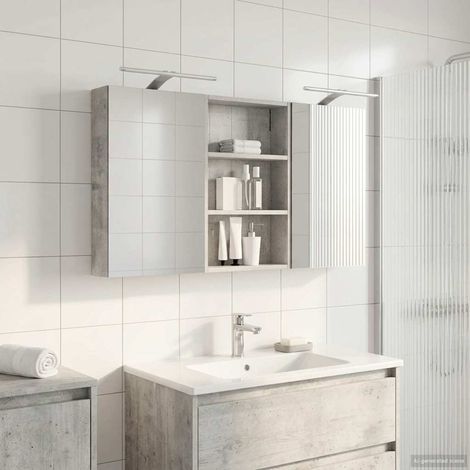 vidaXL Bathroom Cabinet Set 3 pcs 120 x 10.5 x 60.5 cm Engineered wood (1/5)