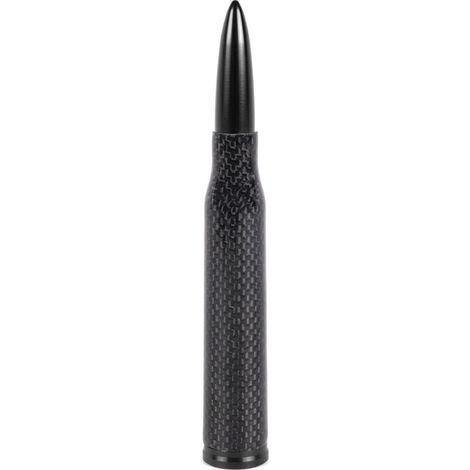 Car roof antenna, carbon fiber bullet shape, no signal, universal decorative accessory - black (1/3)