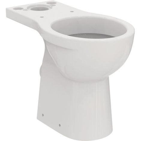 Porcher – Cuvette WC surélevée 46 cm en porcelaine vitrifiée blanche – Longueur 66 cm, largeur 36,5 cm – Installation rapide avec trous pour abattant