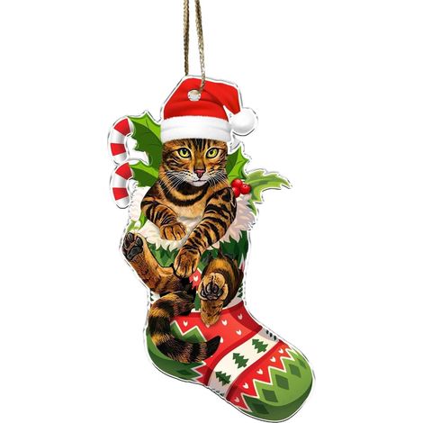 Pendentif De Noël En Acrylique - Décoration Murale Personnalisable Pour Fêtes - Format Plat Léger - 1 Pièce (1/3)