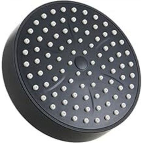 High Pressure Shower Head, Small Silicone Nozzles, Universal Fit, Compatible with High and Low Flow Showers (Black) (1/4)