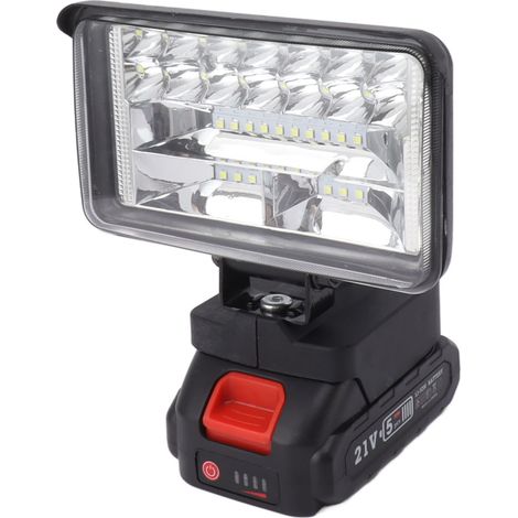 Ultrahelle LED-Arbeitsleuchte mit großer Reichweite, MT-Schnittstelle und drehbarem Lampenkopf, 1500 mAh, EU-Stecker 100-240 V, 10 cm (4 Zoll). (1/5)
