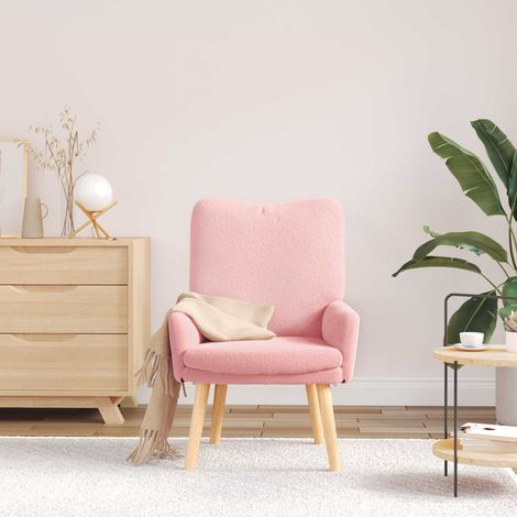 Sessel Rosa 63 x 67 x 94 cm Schafstoff und Sperrholz (1/5)